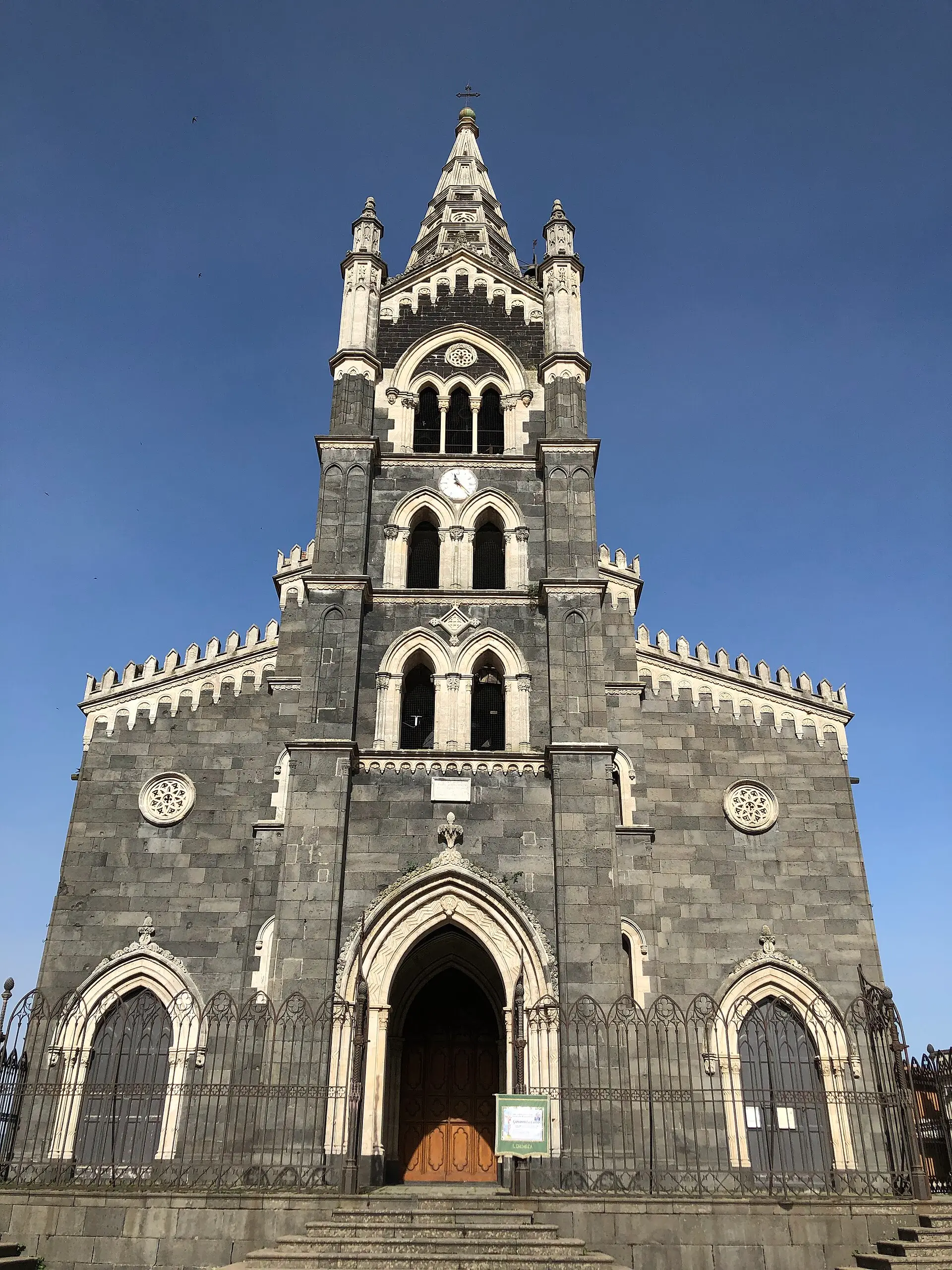 The dark lava-stone basilica of Santa Maria Assunta in Randazzo